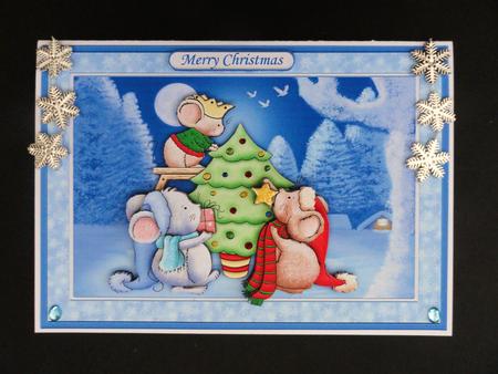 Reach for the Star Christmas Card Topper & Decoupage by Valerie Spowart