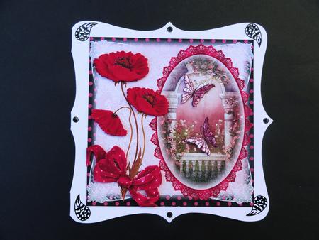 The Flutters and the Hot Pink Poppy's by Valerie Spowart