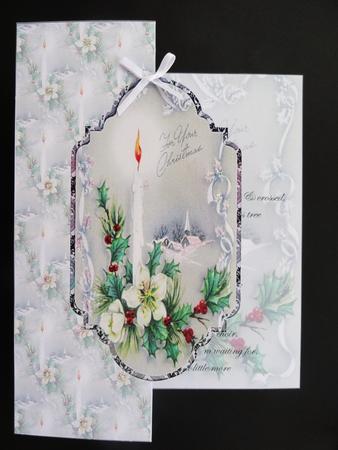 Vintage Candles Fold Back Card by Valerie Spowart