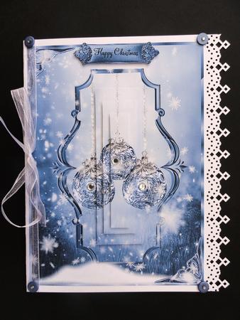 Beautiful Blue Baubles Pyramid Layer Topper by Valerie Spowart