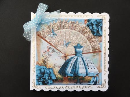 Beautiful Blue Vintage Music Dress by Valerie Spowart