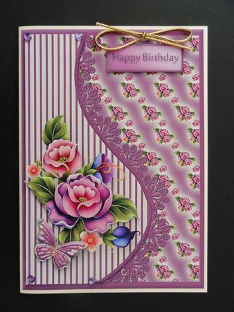 In the Garden Teardrop Side Panel Card by Valerie Spowart