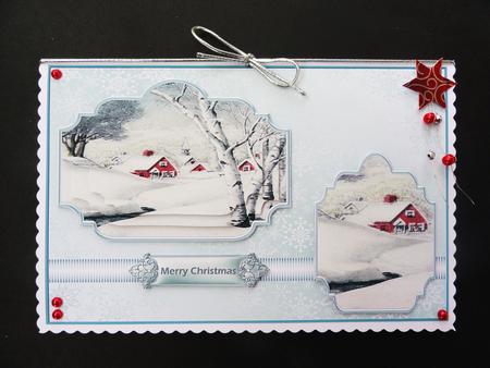 Christmas Winter Wonderland Card with Toppers by Valerie Spowart