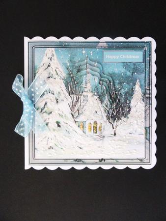Church and Trees Card with Shaped Layers by Valerie Spowart