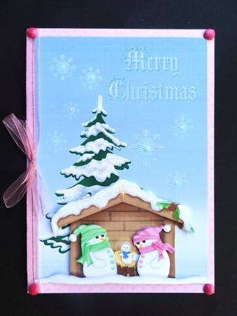Christmas Snowmen Nativity Scene by Valerie Spowart