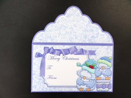 Christmas Money Wallet Peaceful Owls by Valerie Spowart