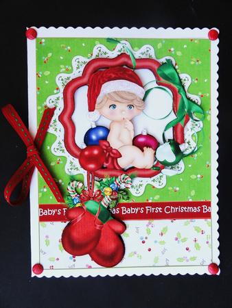 Baby's First Christmas Oops Quick Card by Valerie Spowart