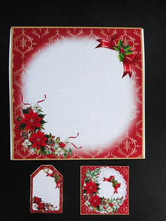 8x8 Merry Christmas Flowers Insert Plate by Valerie Spowart