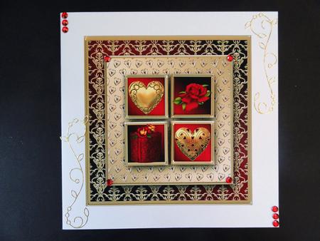 Valentine Square Layers Card Front by Valerie Spowart