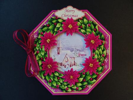 Christmas Wreath Builder Vintage Church Decoupage Mini Kit by Valerie Spowart