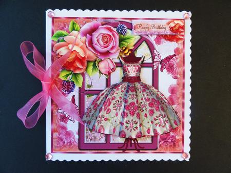 Peach and Pink Dreams 5x5 Topper and Insert by Valerie Spowart