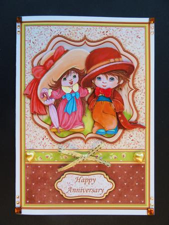 Vintage Couple Card Topper & Decoupage by Valerie Spowart