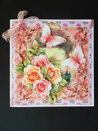 Stunning Glowing Roses Card Front Kit by Valerie Spowart
