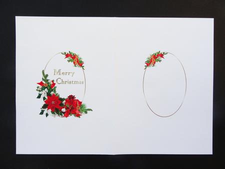 Christmas Flowers and Gift Red or Green Insert by Valerie Spowart