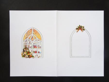 Vintage Christmas Through the Window 5 Languages Insert by Valerie Spowart