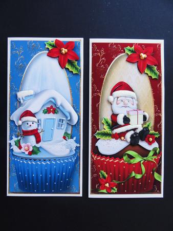 2 Christmas Cupcake Dl Toppers by Valerie Spowart