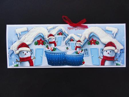 Large Dl Snowman Cupcake by Valerie Spowart