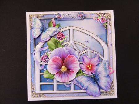 Perfect Pansies & Trellis by Valerie Spowart