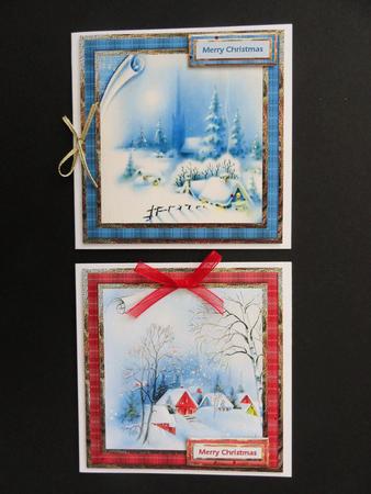 Winter Wonderland Card Fronts with Sentiment Tags by Valerie Spowart