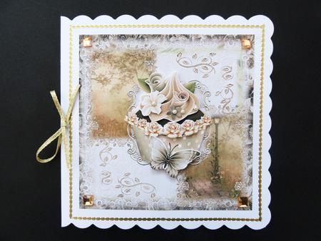 Vintage Style Cupcake Topper 8x8 by Valerie Spowart