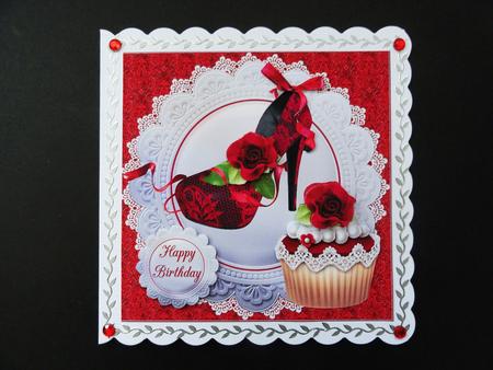 8x8 Sweet 16 Cupcake with Shoes Mini Kit by Valerie Spowart