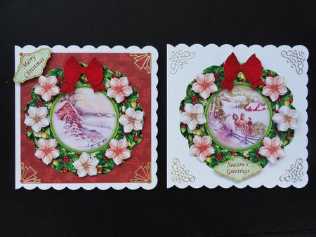 Easy Cut Quick Christmas Wreath Vintage Toppers by Valerie Spowart