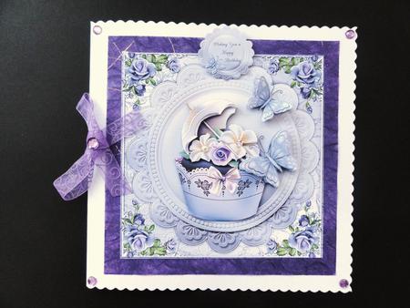 Violet Cupcake & Butterflies by Valerie Spowart
