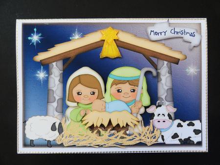 Cute Nativity with Animals Sbs by Valerie Spowart