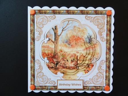 Autumn Woods Card Front with Petal Stackers by Valerie Spowart