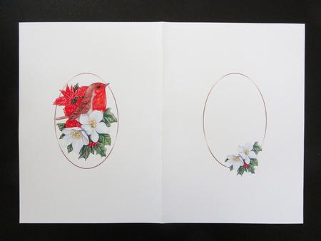 The Christmas Robin Faux Envelope Insert by Valerie Spowart