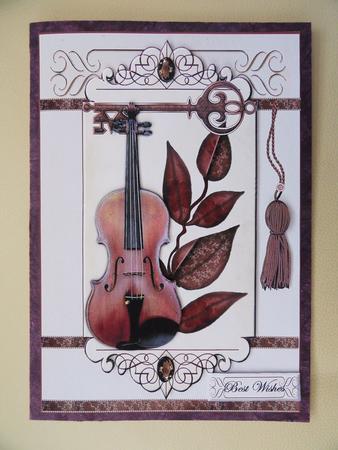 Male Vintage Music Quick Card by Valerie Spowart
