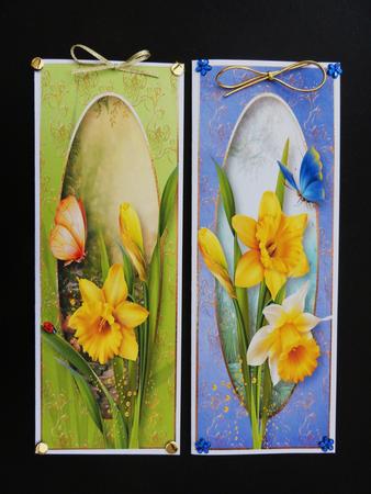 2 Spring Daffodil Large Dl Toppers by Valerie Spowart