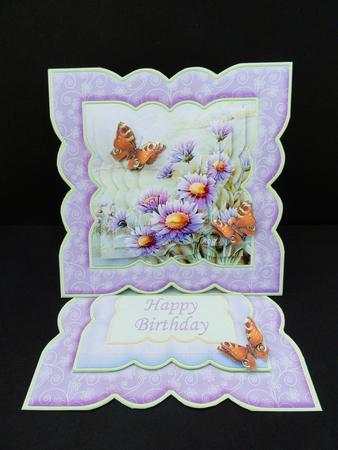 Daisies & Butterfly Easel Card Kit & Decoupage by Valerie Spowart