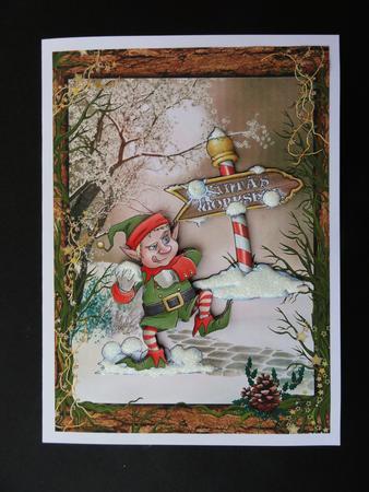 It's My Day Off! Christmas Elf Decoupage by Valerie Spowart
