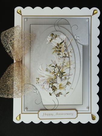 White Lilies Scrollerie by Valerie Spowart