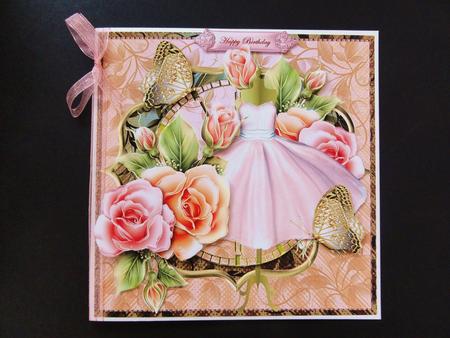 Mini Kit Vintage Dress & Glowing Roses by Valerie Spowart