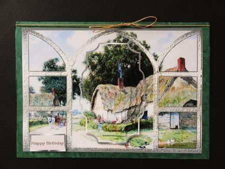 Village Life View from the Window Card by Valerie Spowart