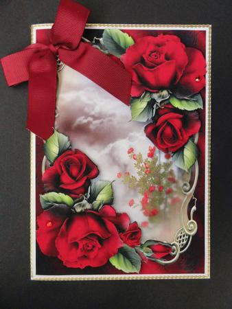 Gorgeous Red Roses Golden Scene by Valerie Spowart