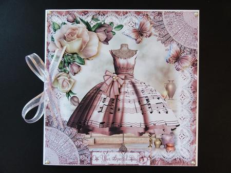 Vintage Style Pink Music Dress by Valerie Spowart