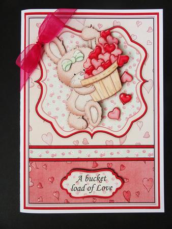 A Bucket Load of Love Card Topper & Decoupage by Valerie Spowart