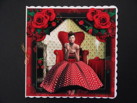 Beautiful Red Rose Topper by Valerie Spowart