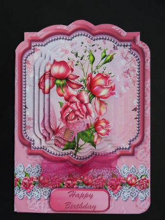 Pink Roses Fancy Frame Mini Kit by Valerie Spowart