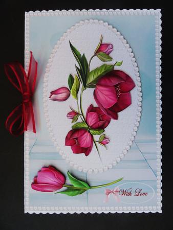 Tulips in Pearl Frame by Valerie Spowart