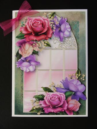 Enchanted Belle Roses Window + Extra Plaque by Valerie Spowart