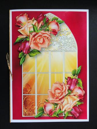 Enchanted Joy Roses Window & Extra Plaque by Valerie Spowart