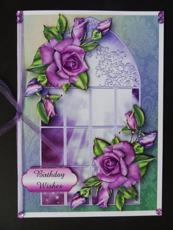 Enchanted Heritage Roses Window by Valerie Spowart