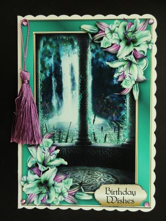 Moonlight Celtic Waterfall Fantasy by Valerie Spowart