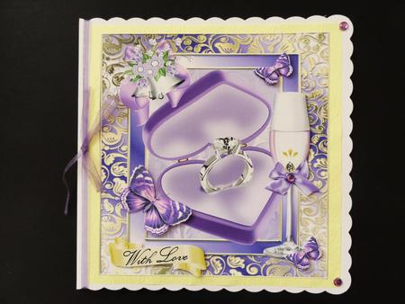 Lilac Engagement Ring in Love Heart Box 8x8 by Valerie Spowart