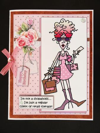 Rita is a Fan of Shopping Quick Card by Valerie Spowart