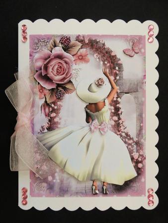 The Pink Rose Arch Topper by Valerie Spowart